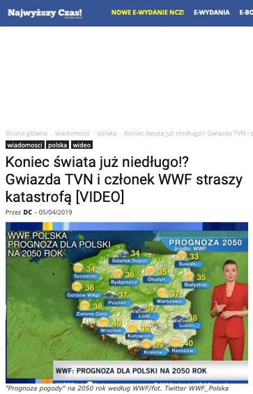 Najwyższy czas! ogłosiło 