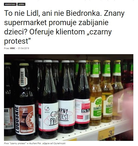 Prawicowe media oskarżają Auchan o promowanie aborcji