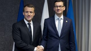 Mateusz Morawiecki i Emmanuel Macron