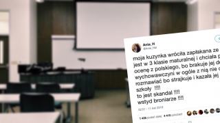 Wpis atakujący strajkujących nauczycieli