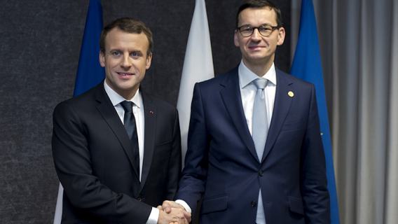 Mateusz Morawiecki i Emmanuel Macron