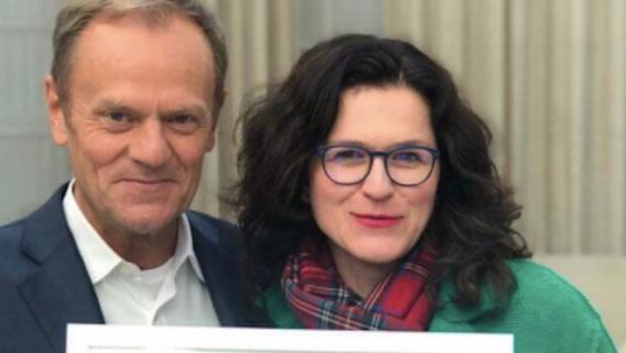 Aleksandra Dulkiewicz i Donald Tusk