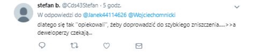 Po Twitterze krąży kłamliwy wpis, że PO chce na Westerplatte wybudować centrum handlowe. Podała go dalej Krystyna Pawłowicz