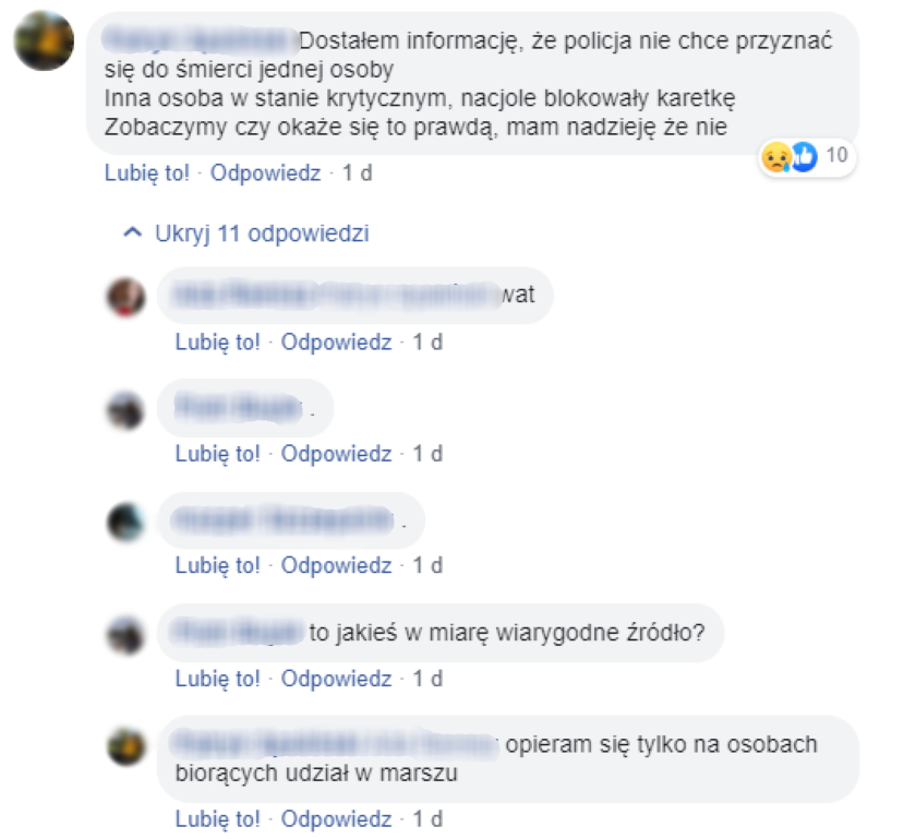 Marsz Równości w Białymstoku bez ofiar śmiertelnych. Policja zaprzecza tragicznym plotkom