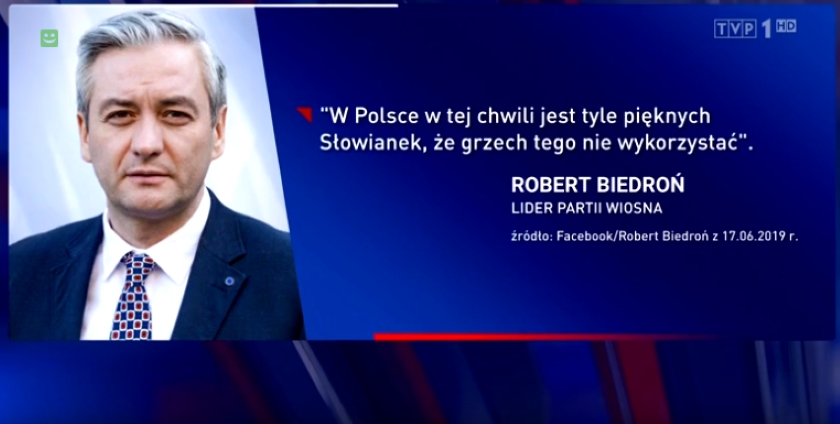 W Wiadomościach TVP zmanipulowano wpis Roberta Biedronia na Facebooku. Do KRRiT trafiła już skarga w tej sprawie