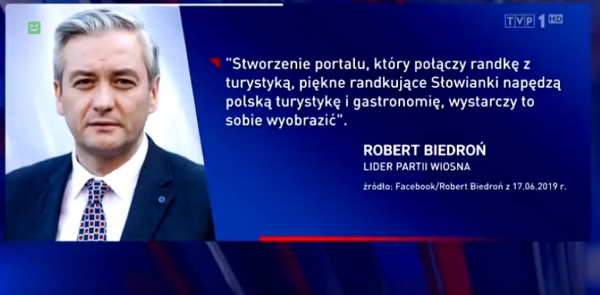 W Wiadomościach TVP zmanipulowano wpis Roberta Biedronia na Facebooku. Do KRRiT trafiła już skarga w tej sprawie