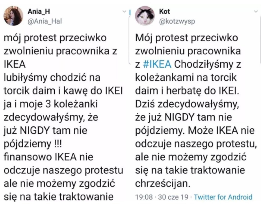 Pamiętacie zapłakane kuzynki z Twittera? Sieć obiega kolejny kopiowany wpis, tym razem dotyczy Ikei