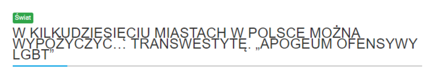 Szereg mediów przekazał, że w kilkudziesięciu miastach można wypożyczyć transwestytę. Manipulacje wokół akcji edukacyjnej