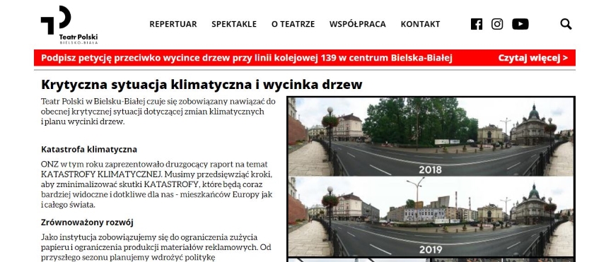 W TVP Info chciano udowodnić, jak wygląda wycinka drzew w Warszawie. Pokazano zdjęcia z Bielska-Białej