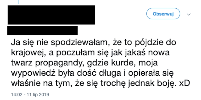 W materiale Wiadomości TVP o naborze do liceów zacytowano wypowiedź uczennicy. Jak sama twierdzi, słowa wyrwano z kontekstu w celach propagandowych