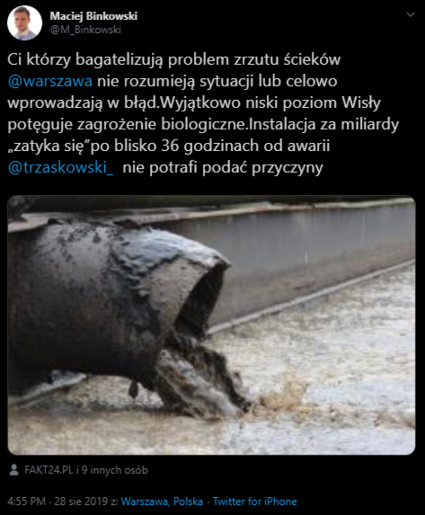 Afera ściekowa Warszawa