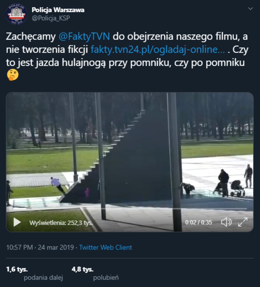 Fake newsy TVN: policja