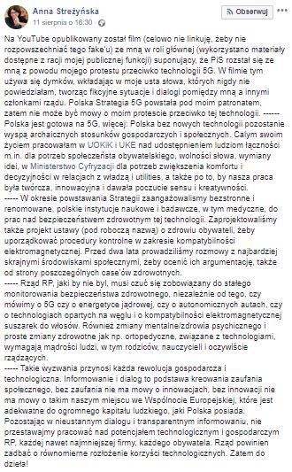 Anna Streżyńska wplątana w niebezpieczną teorię spiskową. Wystosowała oświadczenie