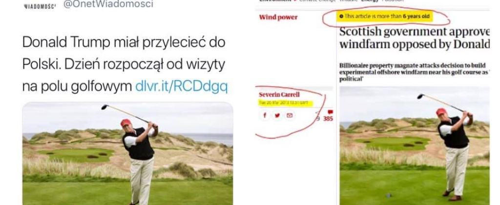 Donald Trump na polu golfowym