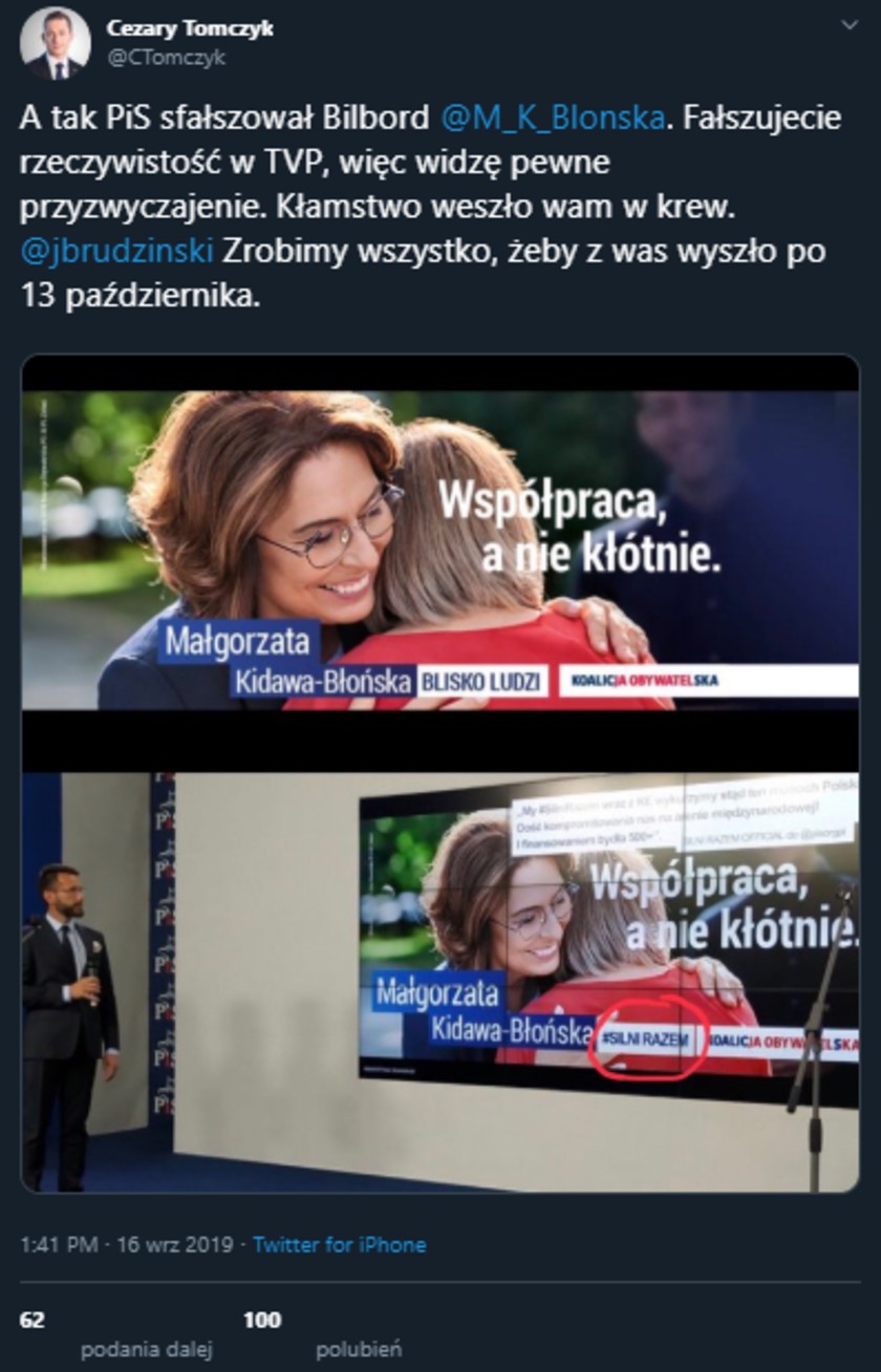 Małgorzata Kidawa-Błońska bilbord