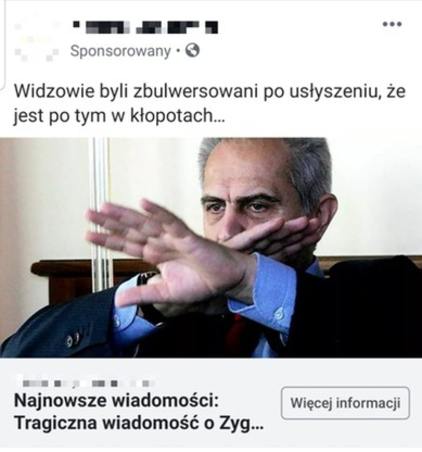 Zygmunt Solorz-Żak Facebook fake