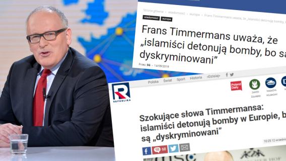 Frans Timmermans muzułmanie