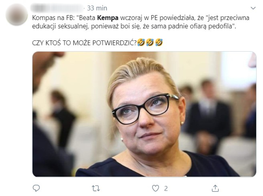 Beata Kempa pedofilia