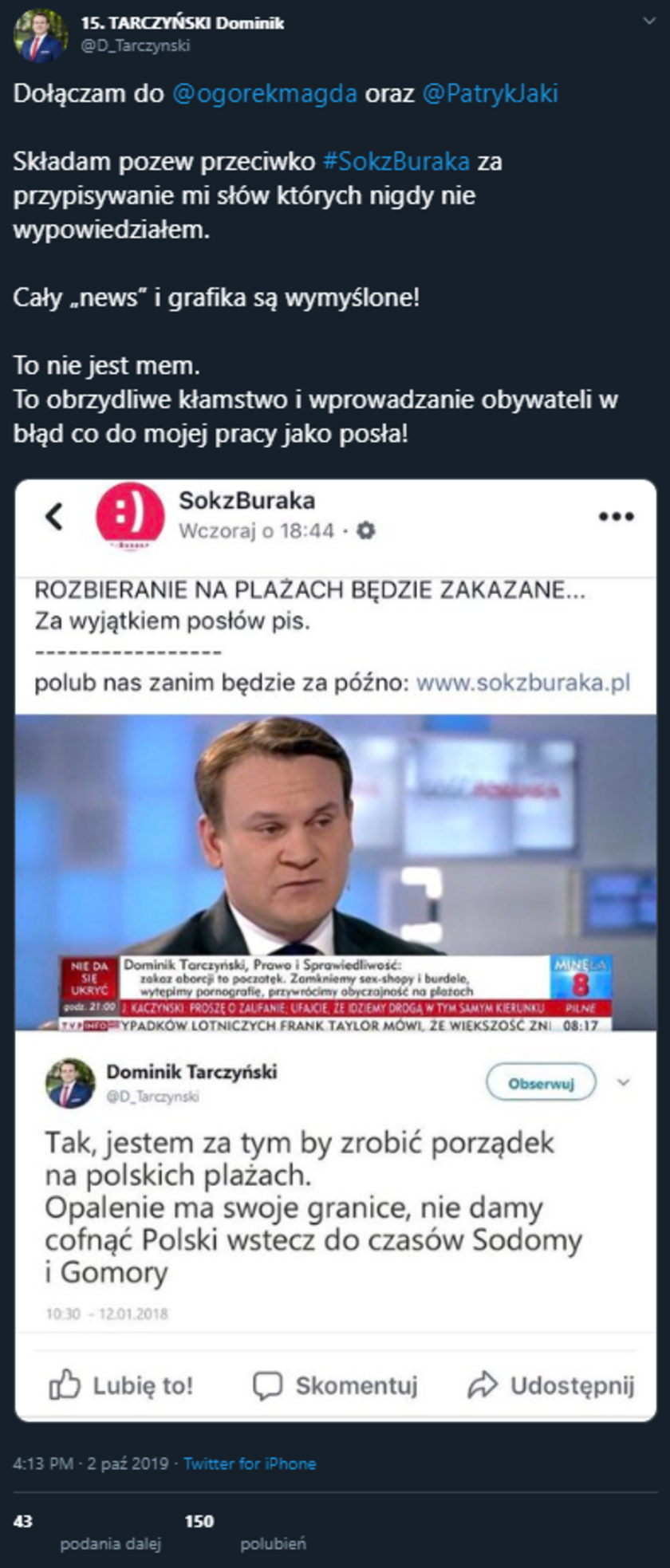 Dominik Tarczyński Sok z Buraka