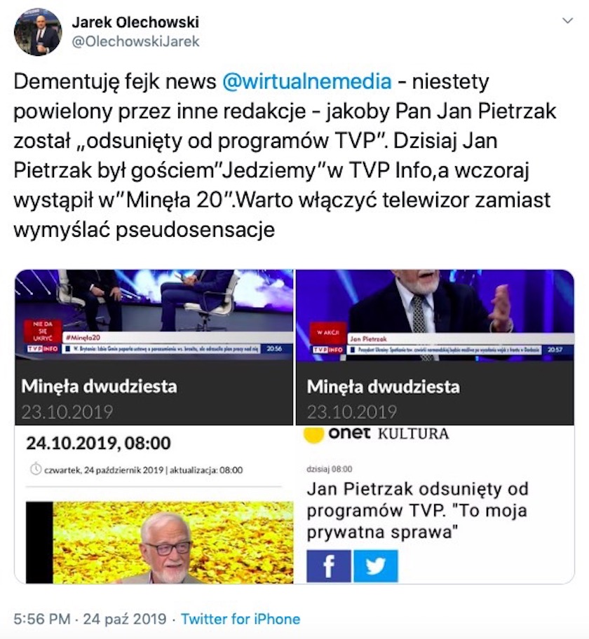 Jan Pietrzak Twitter