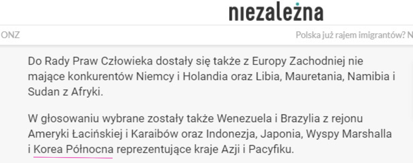 Korea Północna fake news