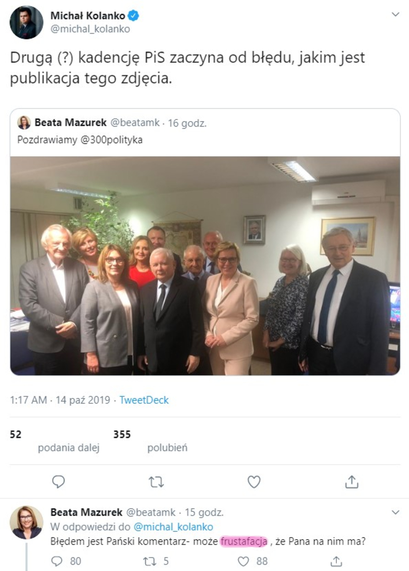 Lech Wałęsa Beata Mazurek