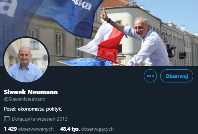 Sławomir Neumann Twitter