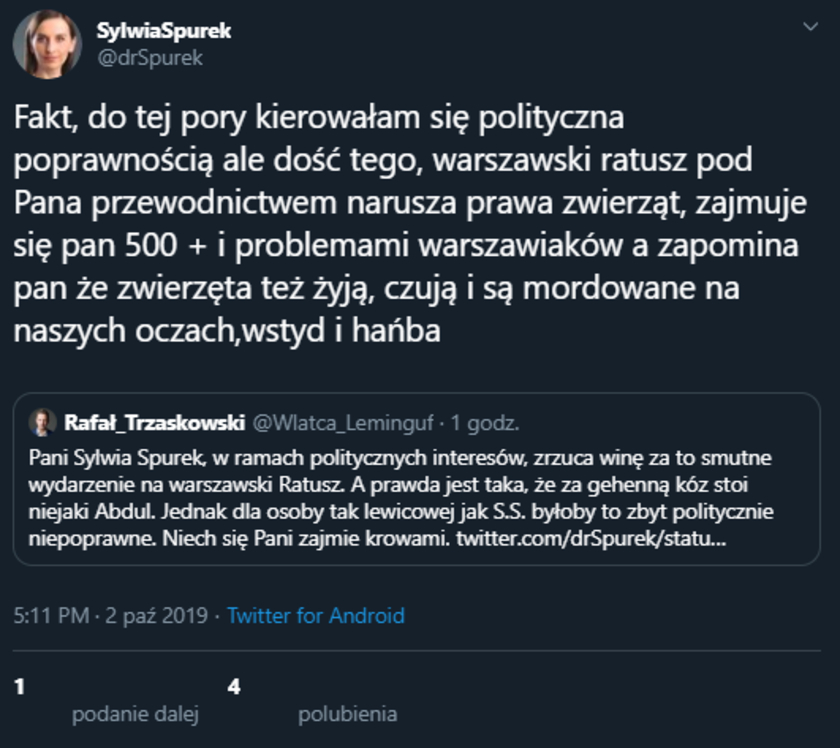 Sylwia Spurek fake konto