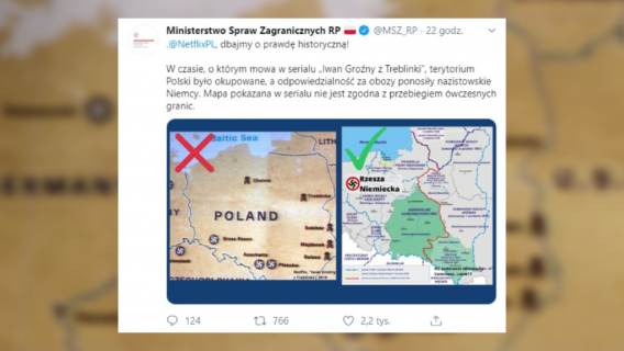 Netflix pokazał mapę z obozami zagłady we współczesnych granicach Polski. MSZ oraz premier interweniują