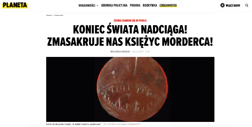 Koniec świata Księżyc