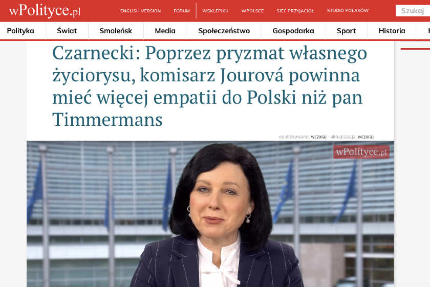 Věra Jourová przeszłość