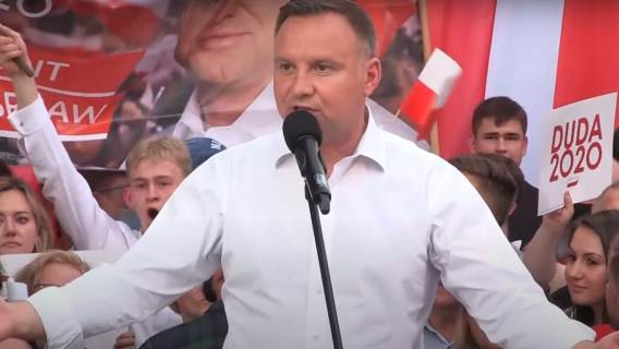 Andrzej Duda podczas wiecu w Nowej Soli | Fot. YouTube / Andrzej Duda