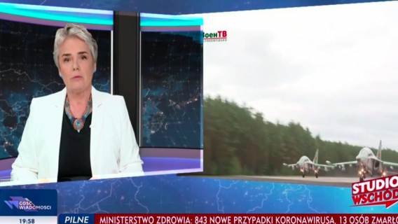 W TVP Info pomylono flagi. Tłumaczenie: “bez wpływu na merytoryczną część programu”