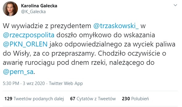 Karolina Gałecka - Twitter.