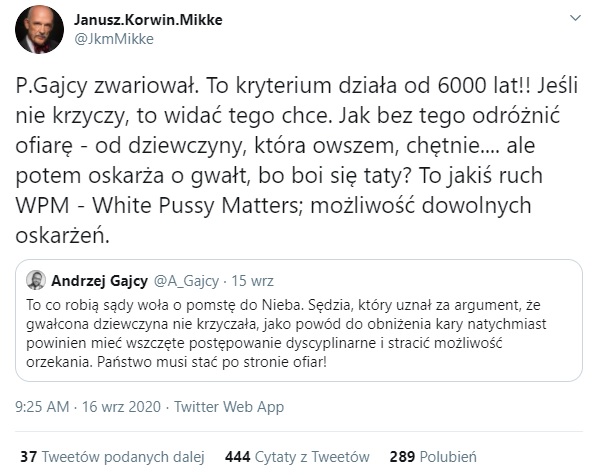 Korwin-Mikke - Twitter.